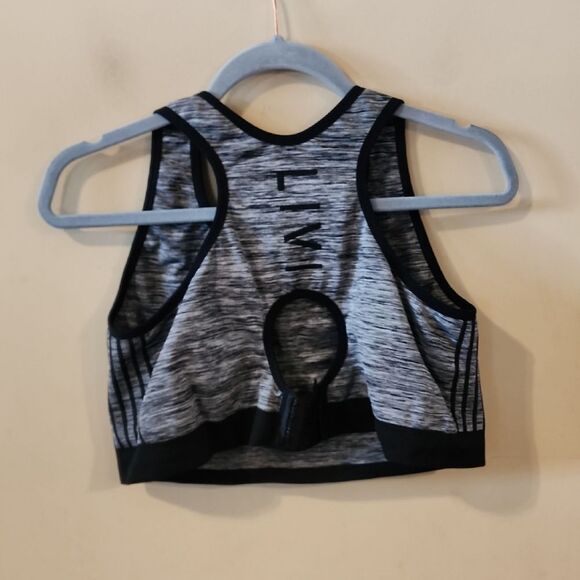 Livi Active 22-24 Gray and Black Sports Bra with Racerback - Picture 4 of 5